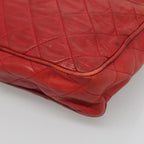 Red Leather Chanel Shoulder Bag