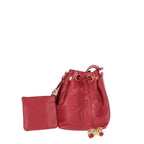 Red Leather Chanel Shoulder Bag