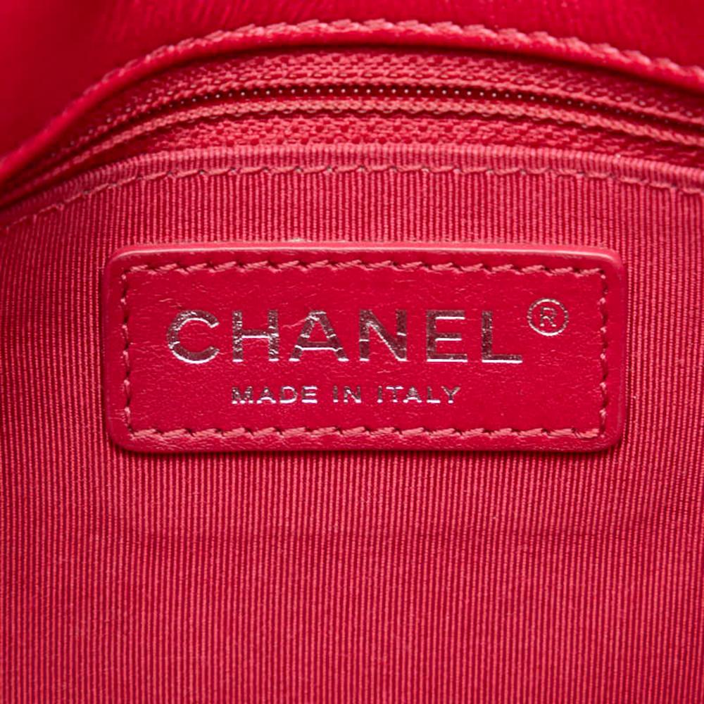 Red Leather Chanel Shoulder Bag