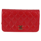 Red Leather Chanel Shoulder Bag