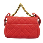 Red Leather Chanel Shoulder Bag