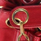 Red Leather Chanel Shoulder Bag