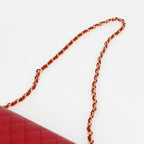 Red Leather Chanel Shoulder Bag