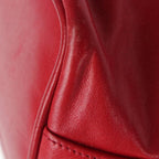 Red Leather Chanel Shoulder Bag
