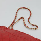 Red Leather Chanel Shoulder Bag