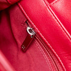 Red Leather Chanel Shoulder Bag