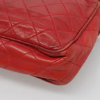 Red Leather Chanel Shoulder Bag