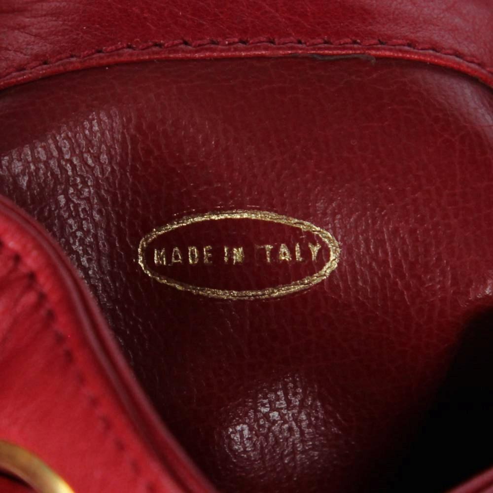 Red Leather Chanel Shoulder Bag