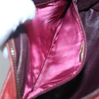 Red Leather Chanel Shoulder Bag