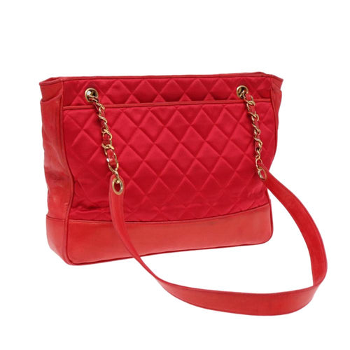 Red Leather Chanel Shoulder Bag