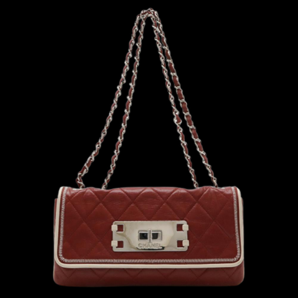Red Leather Chanel Shoulder Bag