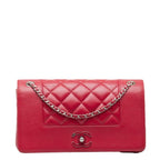 Red Leather Chanel Shoulder Bag
