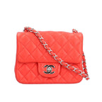 Red Leather Chanel Shoulder Bag