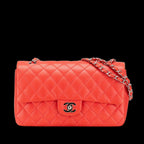 Red Leather Chanel Shoulder Bag
