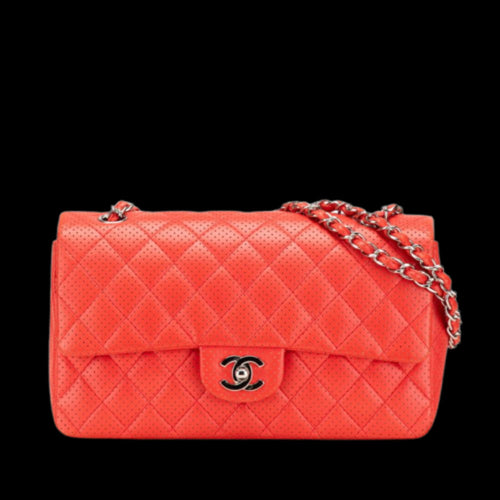Red Leather Chanel Shoulder Bag