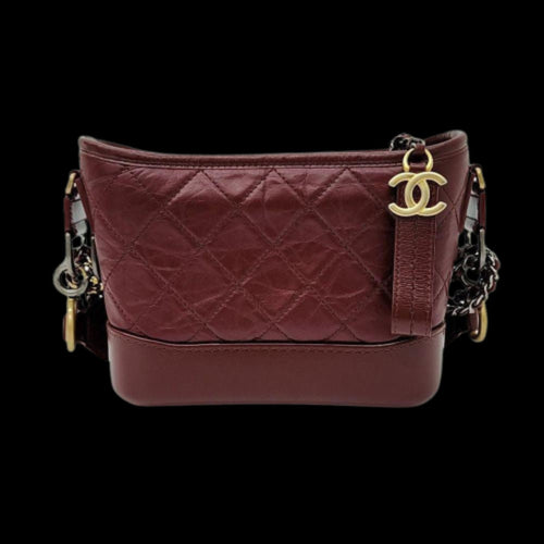 Red Leather Chanel Shoulder Bag