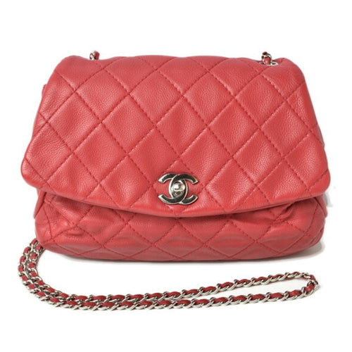 Red Leather Chanel Shoulder Bag