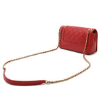 Red Leather Chanel Shoulder Bag