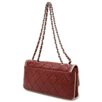 Red Leather Chanel Shoulder Bag