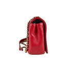 Red Leather Chanel Shoulder Bag
