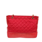 Red Leather Chanel Shoulder Bag
