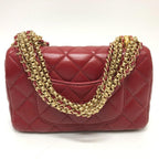 Red Leather Chanel Shoulder Bag