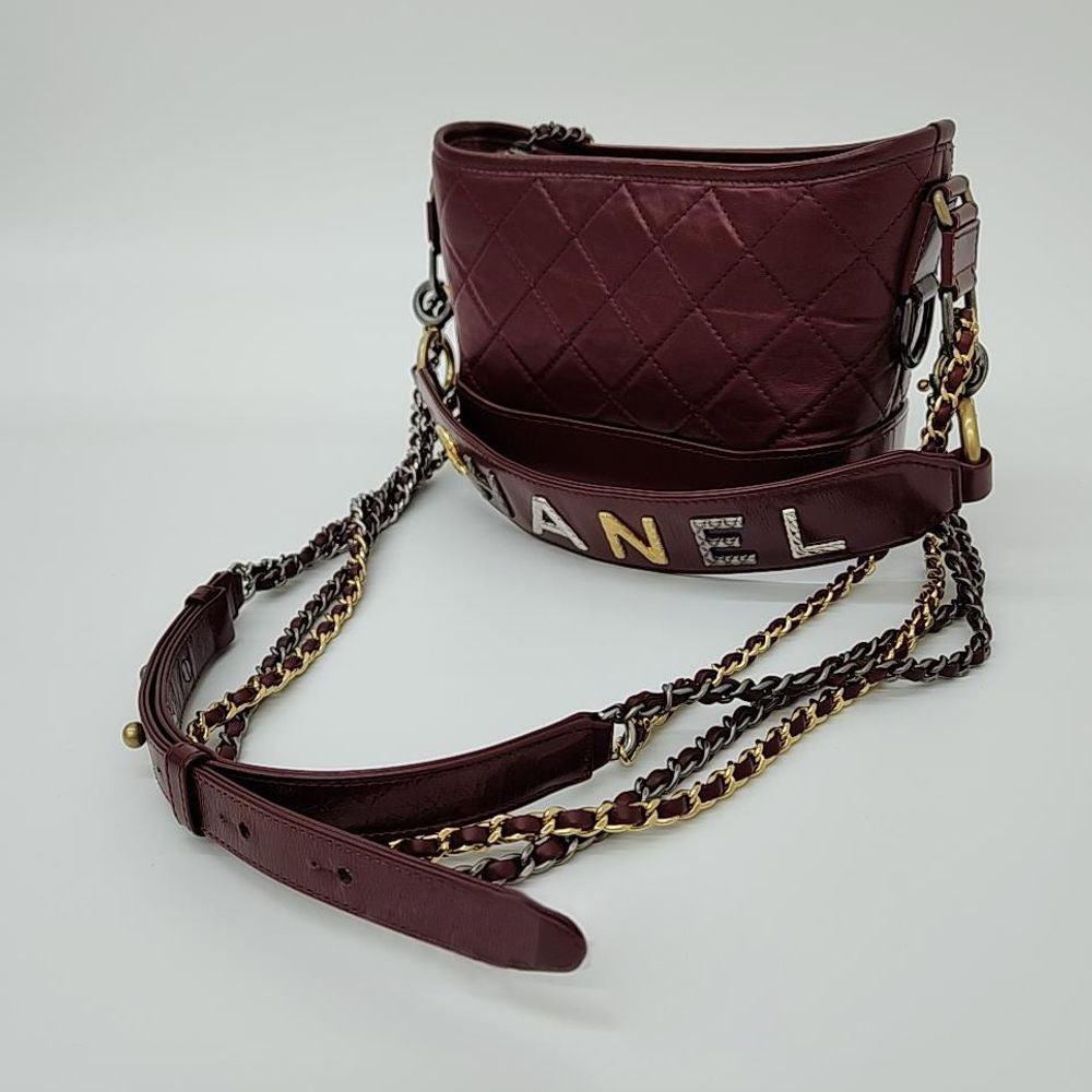 Red Leather Chanel Shoulder Bag