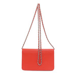 Red Leather Chanel Shoulder Bag