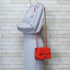 Red Leather Chanel Shoulder Bag