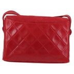 Red Leather Chanel Shoulder Bag