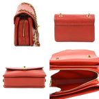 Red Leather Chanel Shoulder Bag