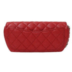 Red Leather Chanel Shoulder Bag
