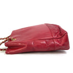 Red Leather Chanel Shoulder Bag