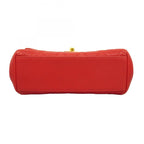 Red Leather Chanel Shoulder Bag