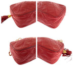 Red Leather Chanel Shoulder Bag