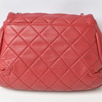 Red Leather Chanel Shoulder Bag