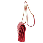 Red Leather Chanel Shoulder Bag