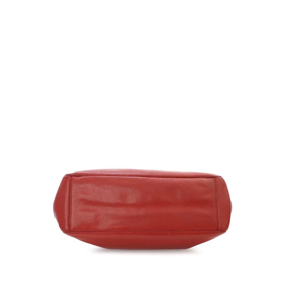 Red Leather Chanel Shoulder Bag