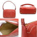 Red Leather Chanel Shoulder Bag