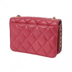 Red Leather Chanel Shoulder Bag