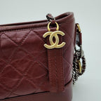 Red Leather Chanel Shoulder Bag