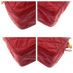 Red Leather Chanel Shoulder Bag