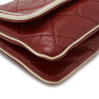 Red Leather Chanel Shoulder Bag