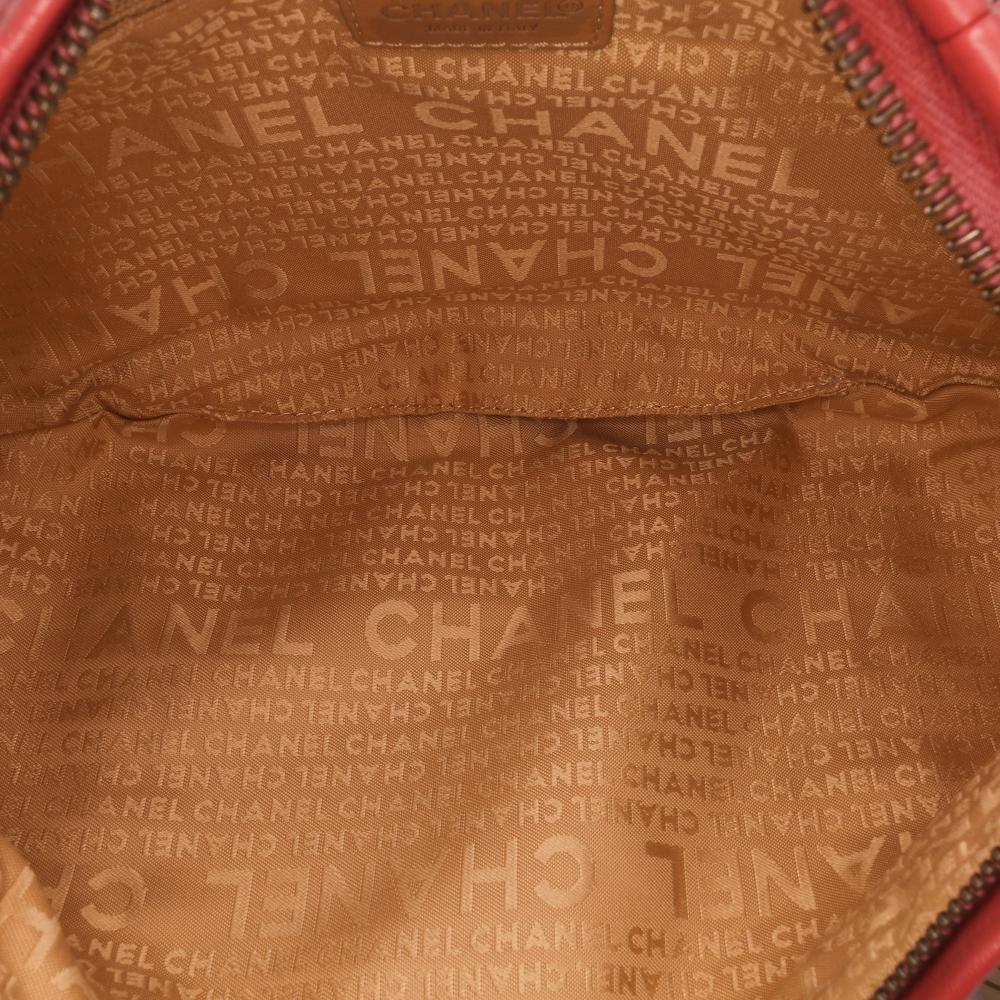 Red Leather Chanel Shoulder Bag