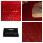 Red Leather Chanel Shoulder Bag