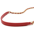 Red Leather Chanel Shoulder Bag