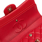 Red Leather Chanel Shoulder Bag