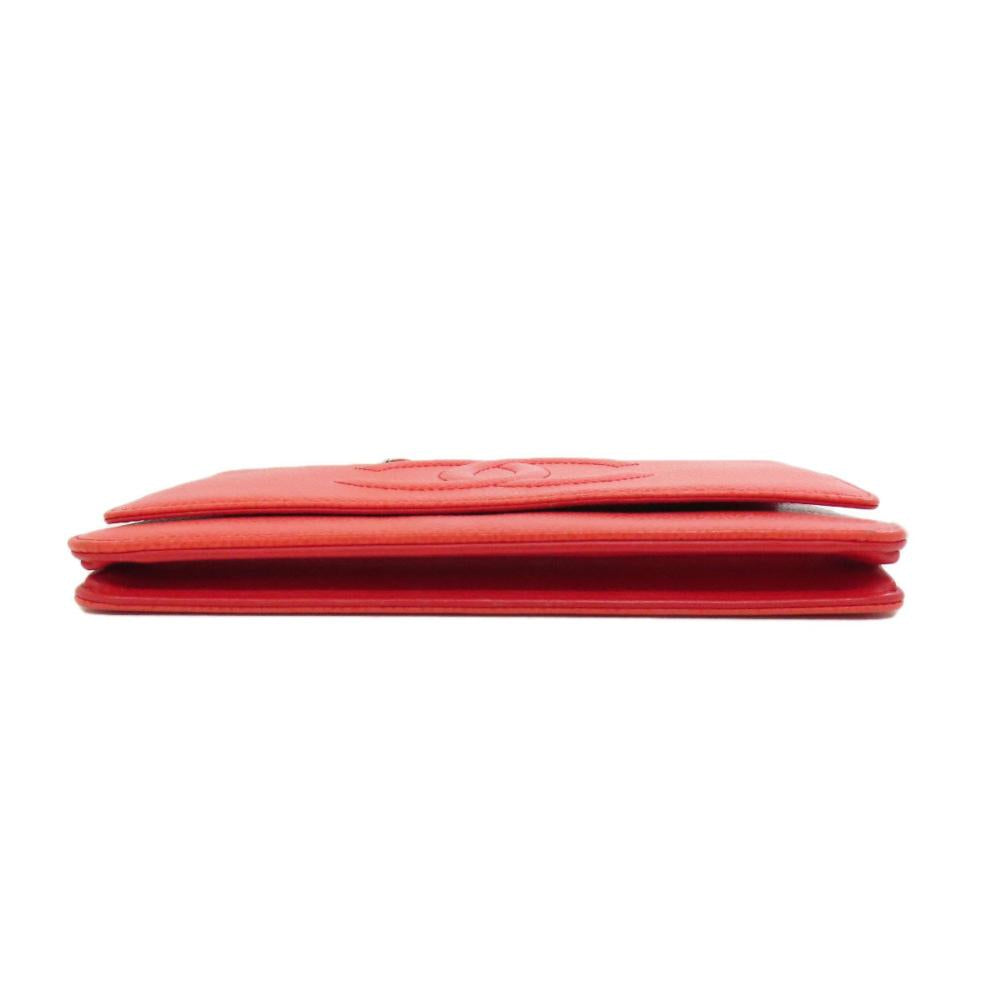 Red Leather Chanel Shoulder Bag