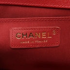 Red Leather Chanel Shoulder Bag
