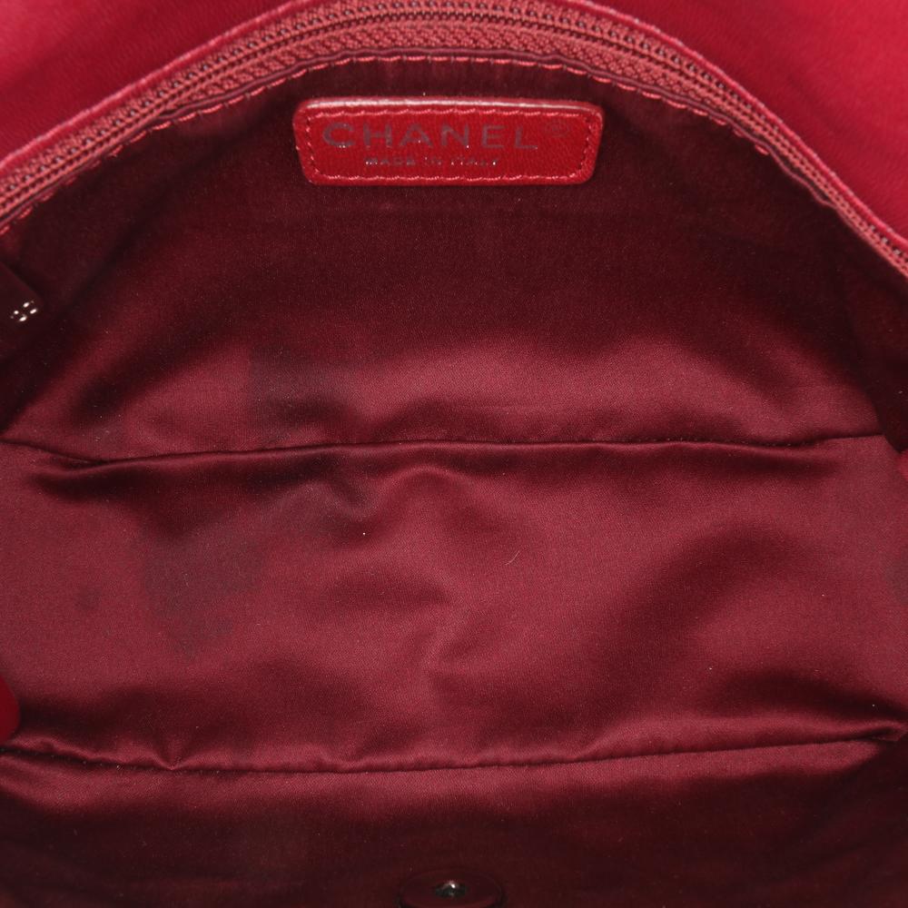 Red Leather Chanel Shoulder Bag